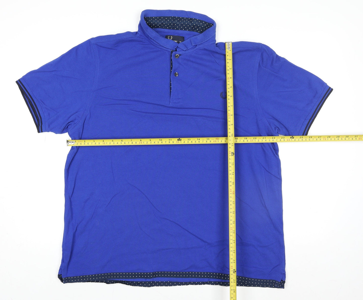 Fred Perry Men's Blue 2XL Slim Fit Cotton Polo Shirt