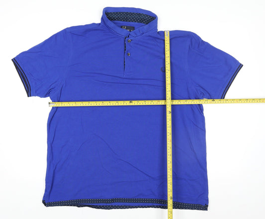 Fred Perry Men's Blue 2XL Slim Fit Cotton Polo Shirt