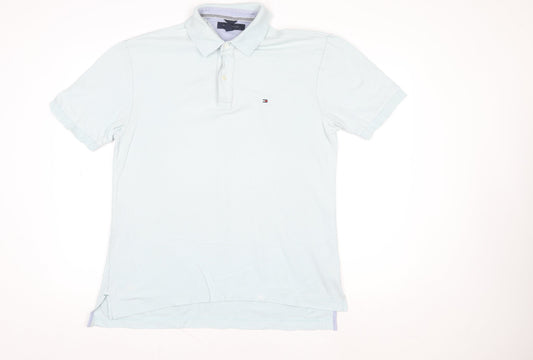 Tommy Hilfiger Men’s Light Blue Regular Fit Cotton Polo Shirt M