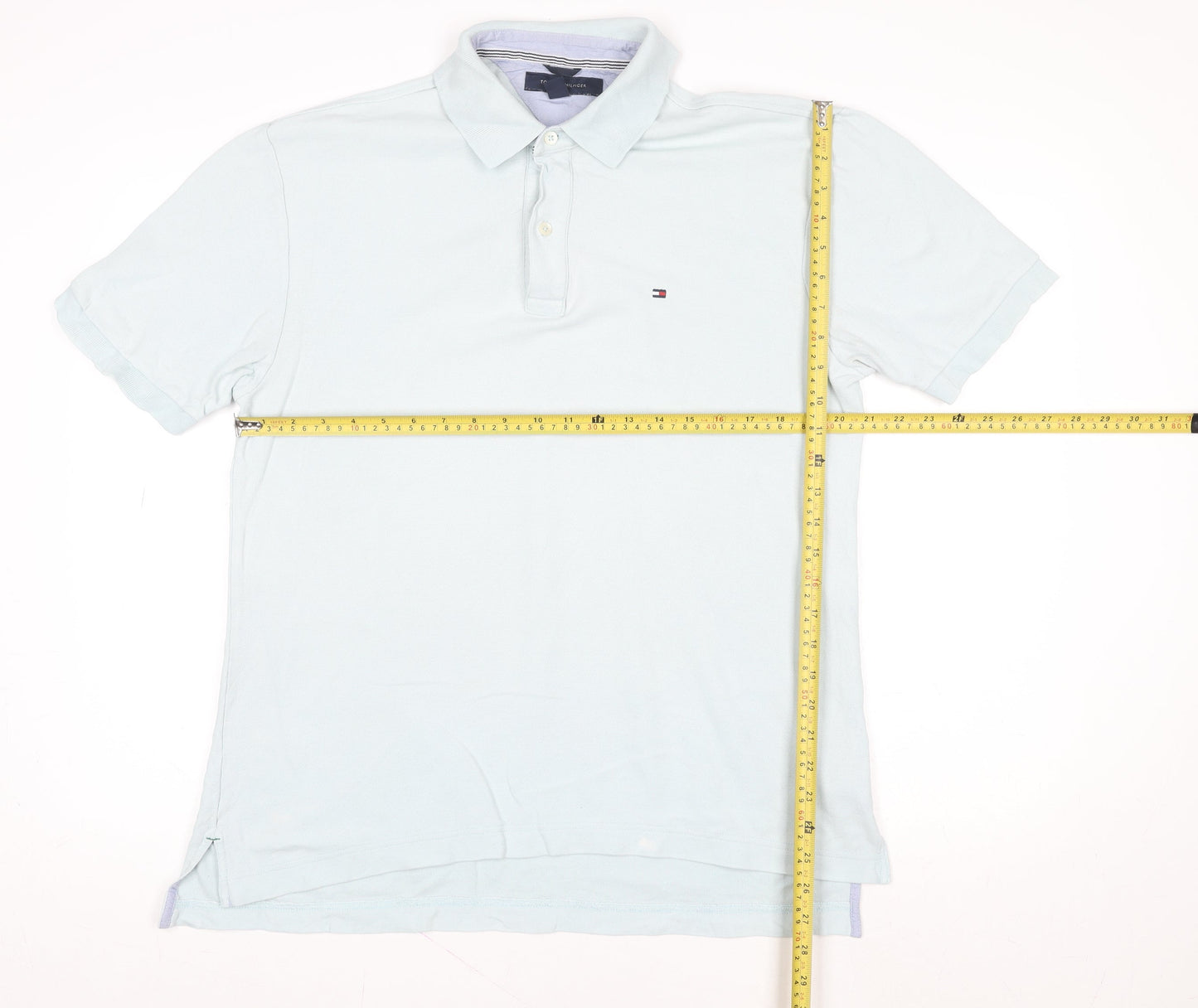 Tommy Hilfiger Men’s Light Blue Regular Fit Cotton Polo Shirt M
