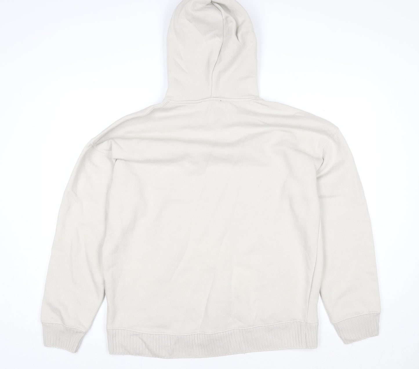 Zara Women Beige Pullover Hoodie Size S Cotton Blend Casual