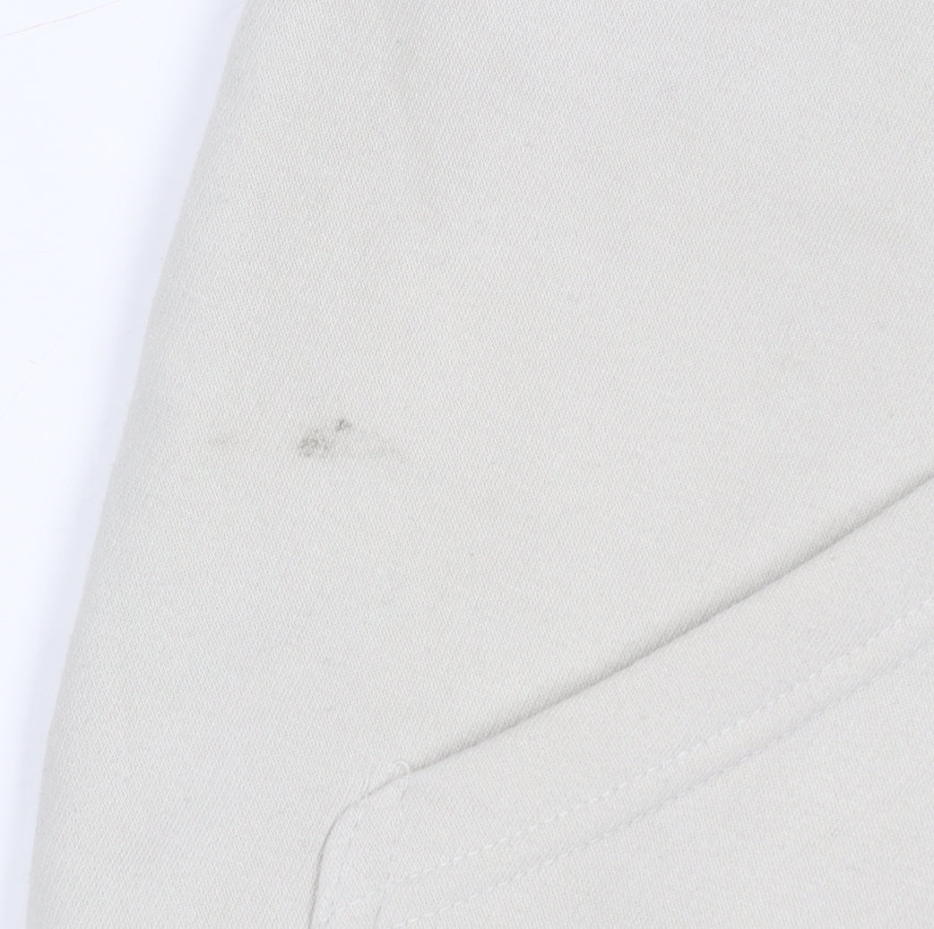 Zara Women Beige Pullover Hoodie Size S Cotton Blend Casual