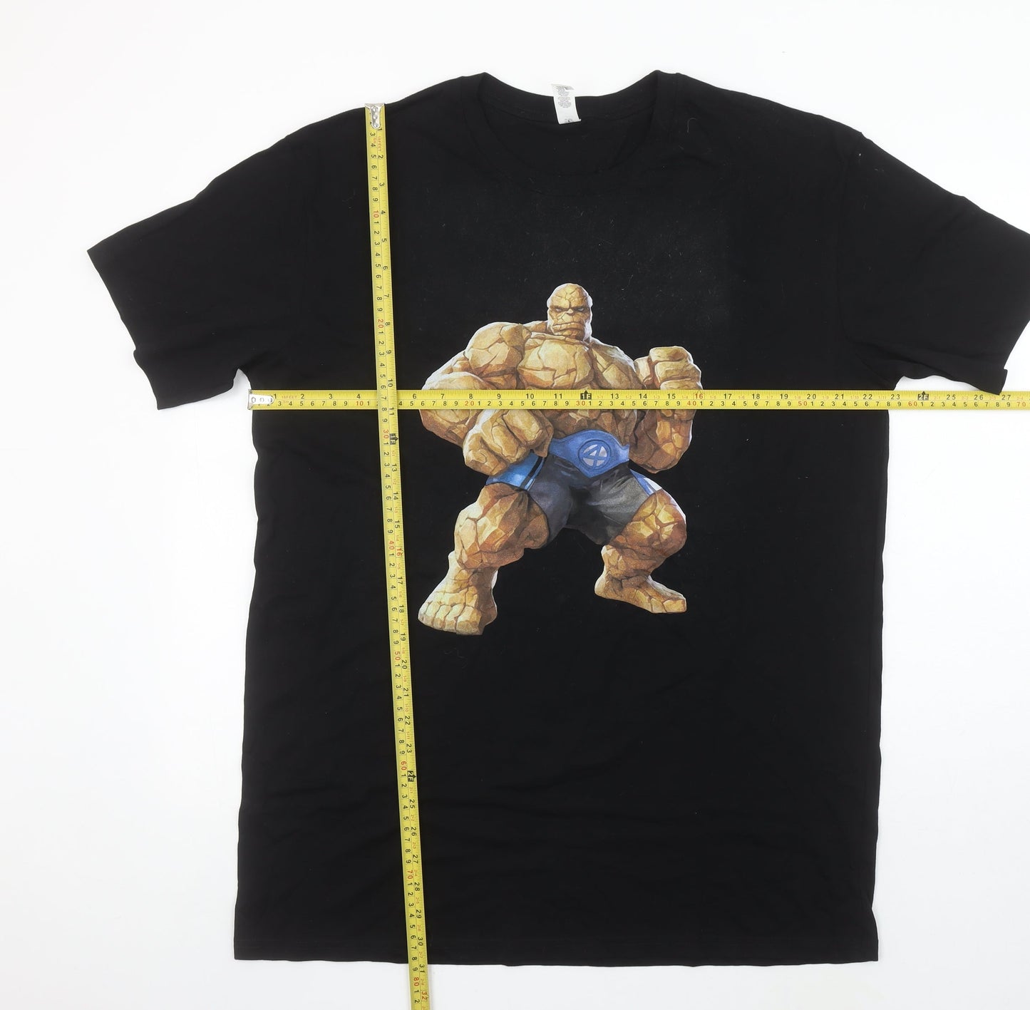 AS Colour Men's Black The Thing Marvel Graphic T-Shirt XL Cotton