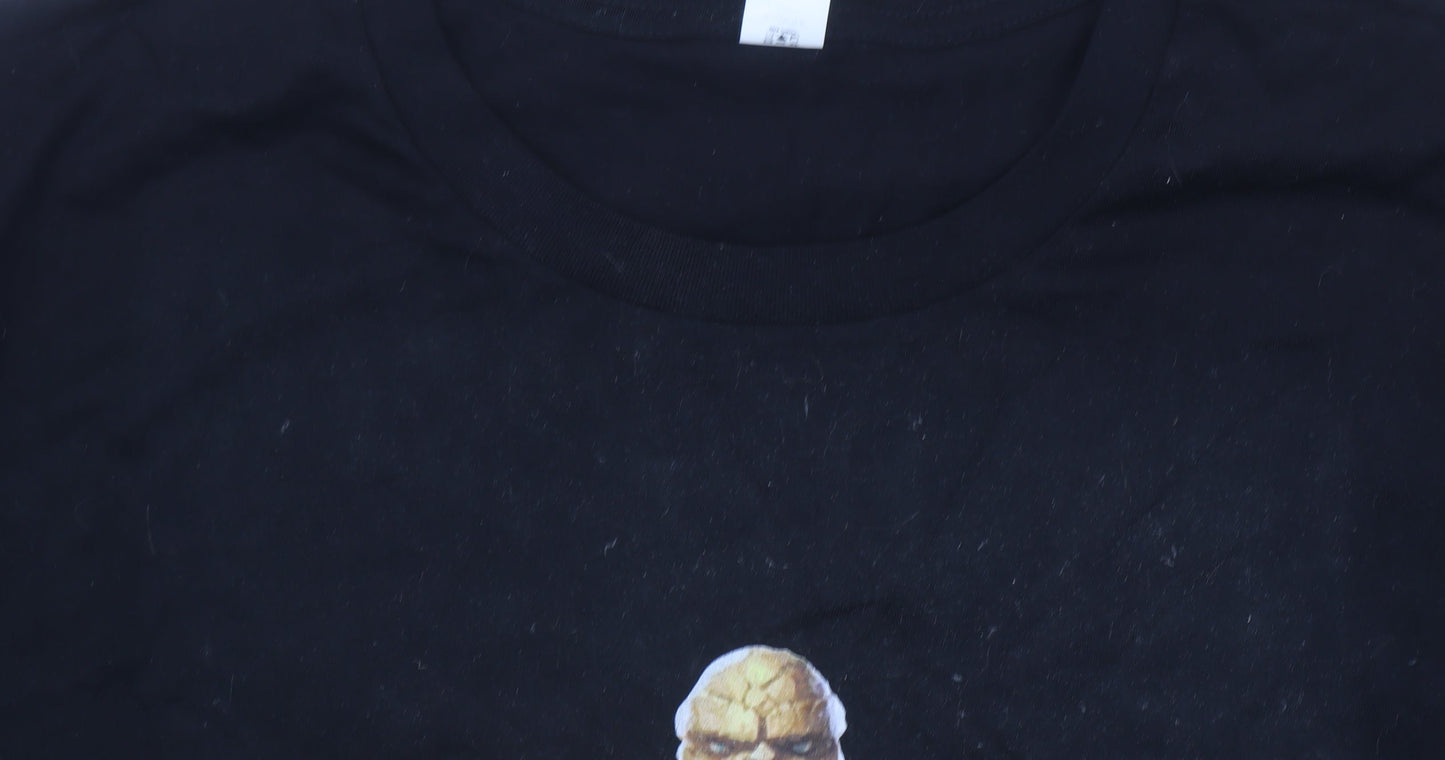 AS Colour Men's Black The Thing Marvel Graphic T-Shirt XL Cotton