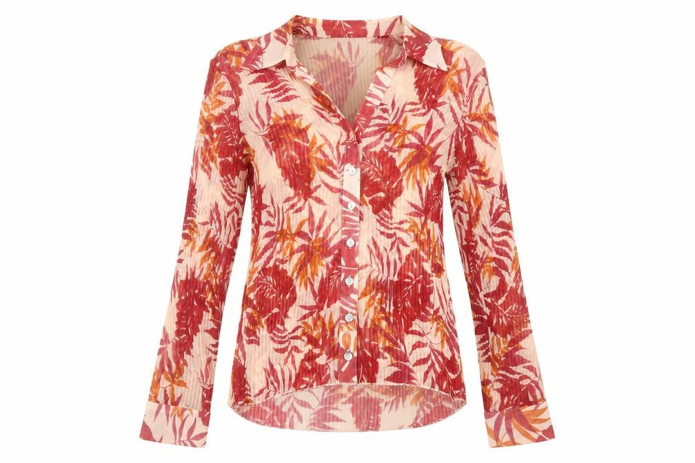 Bella Moda Womens Multicoloured Floral Chiffon Blouse Size 12