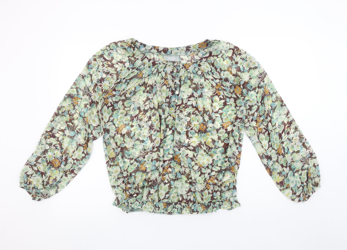 Wallis Women’s Multicoloured Floral Chiffon Tunic Blouse M
