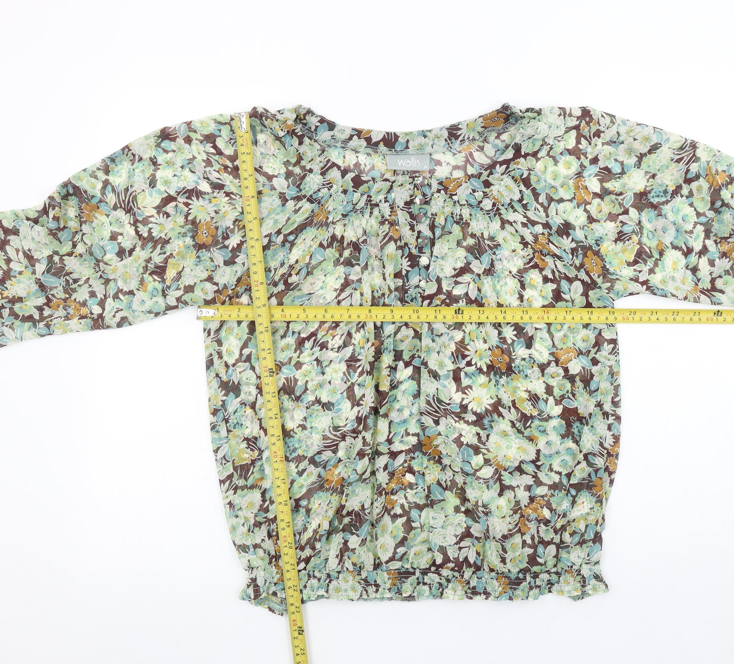 Wallis Women’s Multicoloured Floral Chiffon Tunic Blouse M
