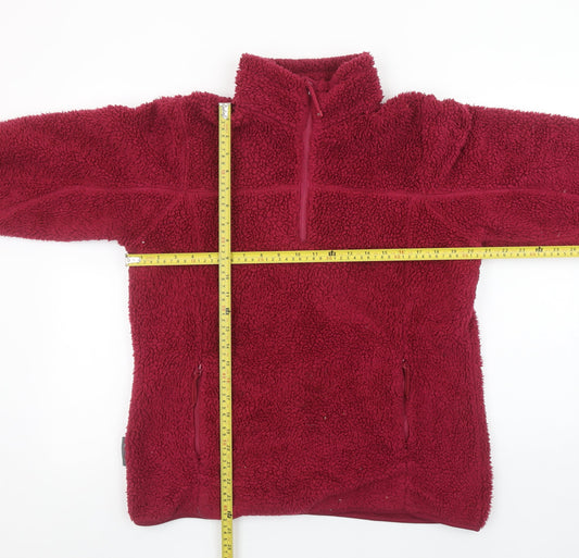 Mountain Life Women’s Red 1/2 Zip Fleece Sweatshirt Size 14