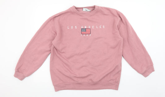 Daisy Street Womens Pink Los Angeles 1992 Sweatshirt UK 10