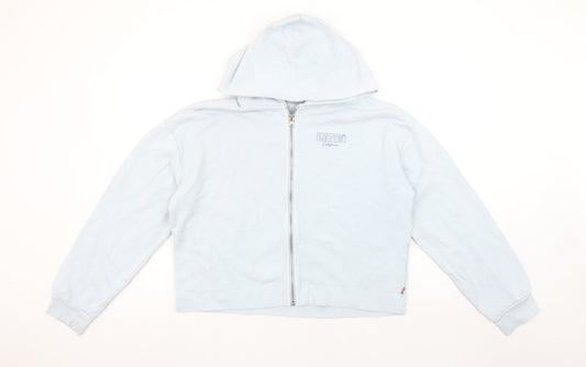 Levi's Women Light Blue Full Zip Hoodie Small 100% Cotton