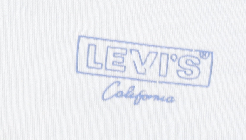 Levi's Women Light Blue Full Zip Hoodie Small 100% Cotton