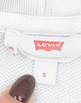 Levi's Women Light Blue Full Zip Hoodie Small 100% Cotton