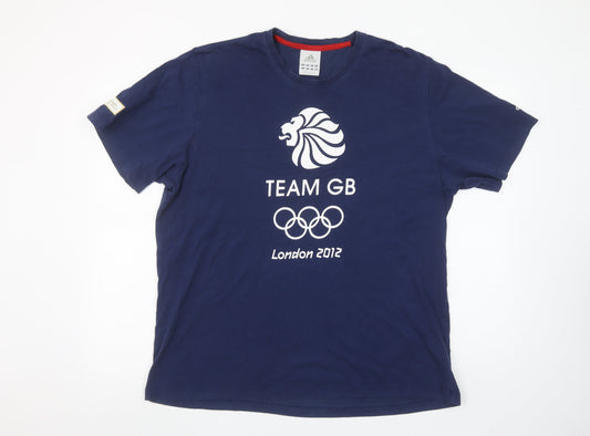 Adidas Mens XL Blue Team GB London 2012 Olympic T-Shirt