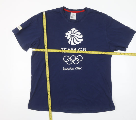 Adidas Mens XL Blue Team GB London 2012 Olympic T-Shirt