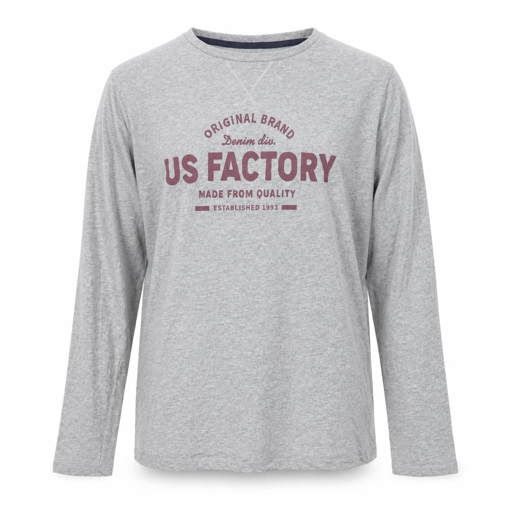 La Redoute Women Grey Long Sleeve T-Shirt Small Crew Neck Casual