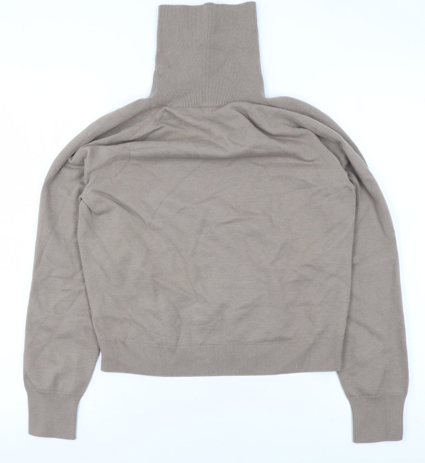 UNIQLO Womens Beige Roll Neck Knit Jumper XS