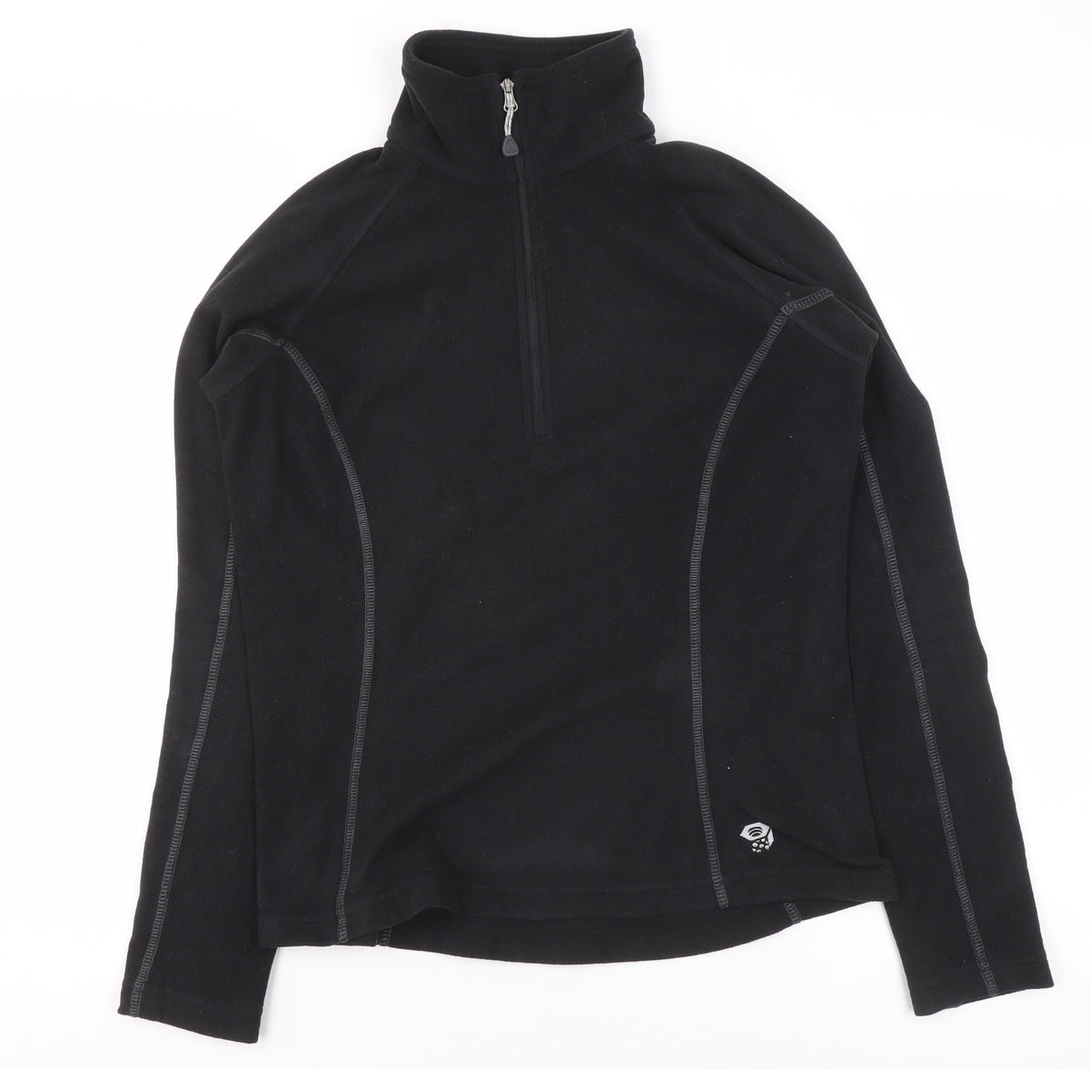 Mountain Hardwear Womens Black Small 1/2 Zip Fleece Pullover Sweatshirt