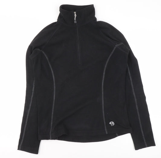 Mountain Hardwear Womens Black Small 1/2 Zip Fleece Pullover Sweatshirt