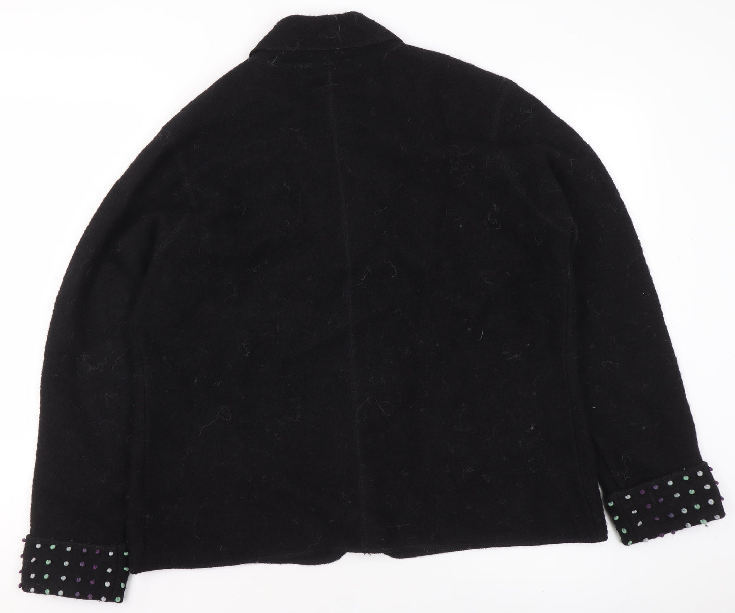 Deane & White Women's Black Wool Blazer Jacket Size L
