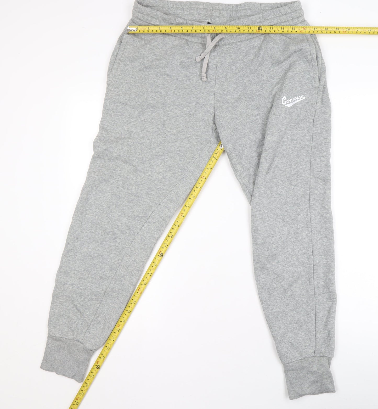Converse Boys Grey Jogger Trousers Size L Cotton Blend Fleece Sweatpants