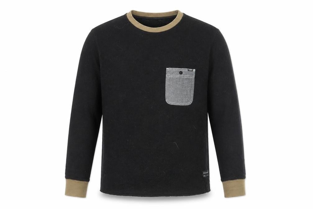 Lost Mischief Men's Black Cotton Crew Neck Pullover Sweatshirt M