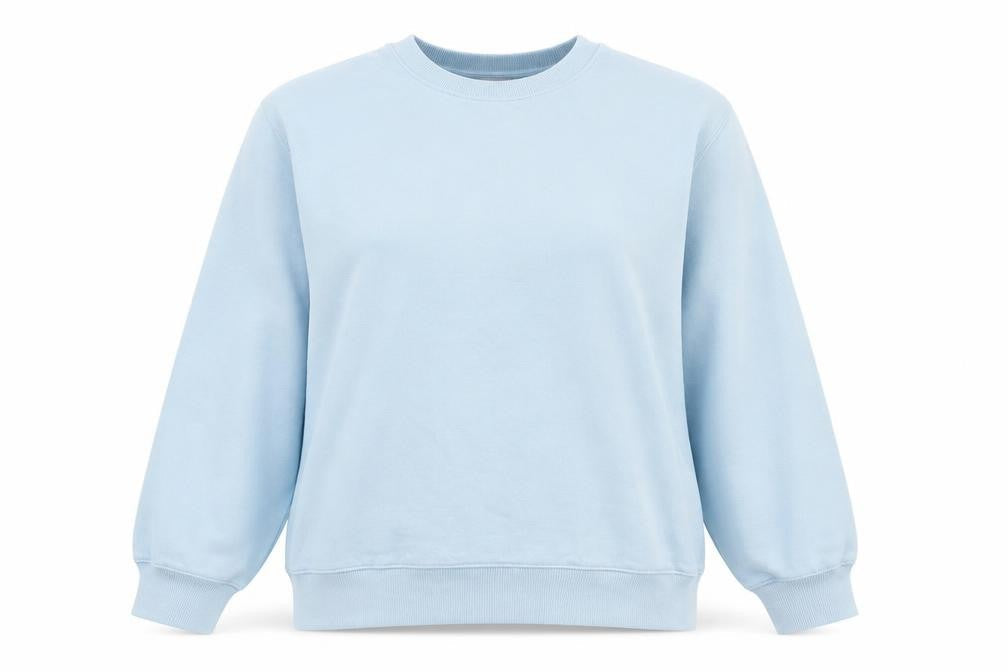 Selected Womens Homme Light Blue Cotton Crew Neck Sweatshirt M