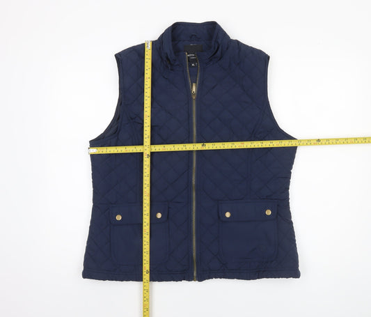 Betty Kay London Women's Blue Quilted Padded Waistcoat XL