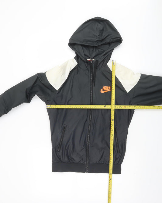 Nike Women's Black Hooded Windbreaker Jacket Size S