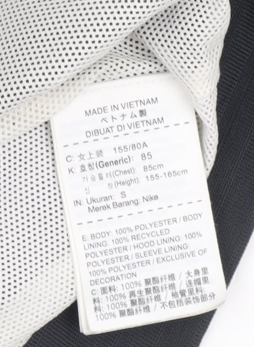 Nike Women's Black Hooded Windbreaker Jacket Size S