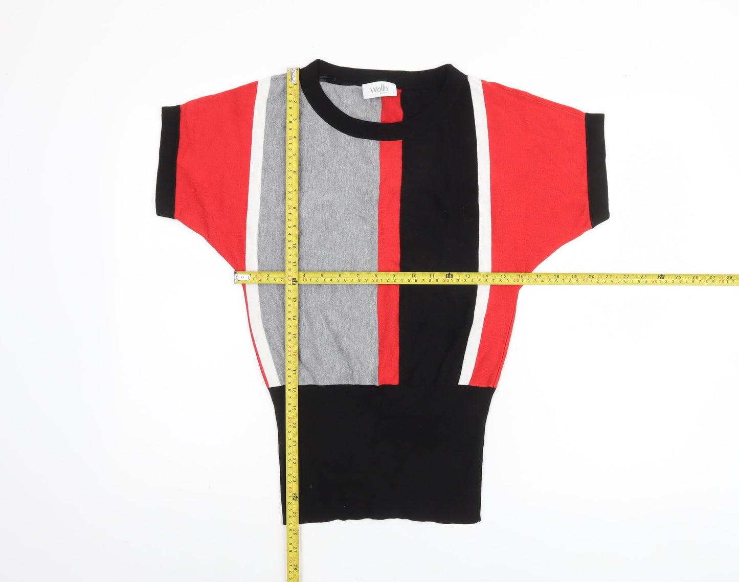 Wallis Petite Women's Multicoloured Striped Pullover Jumper Size S