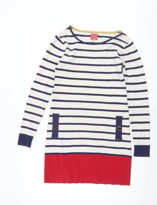 Womens UK 8 Regular Joules Multicoloured Tunic Tight-Knit