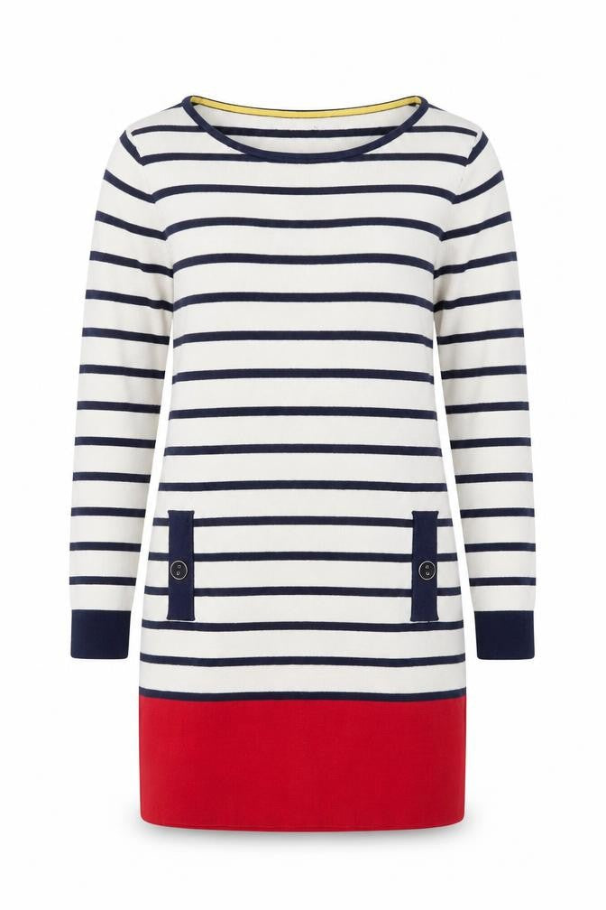 Womens UK 8 Regular Joules Multicoloured Tunic Tight-Knit