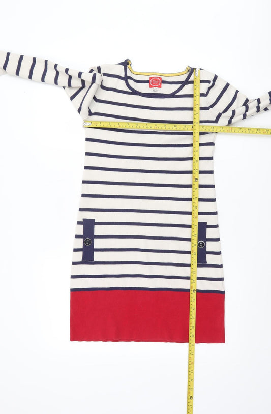 Womens UK 8 Regular Joules Multicoloured Tunic Tight-Knit