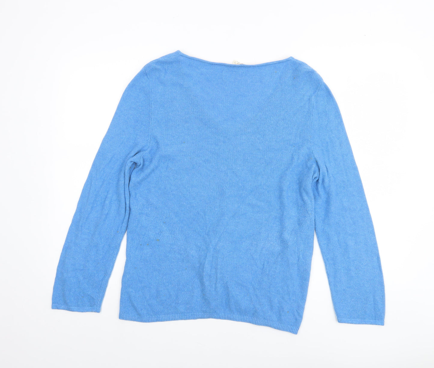 Womens UK 12 Regular Boden Blue Pullover Tight-Knit