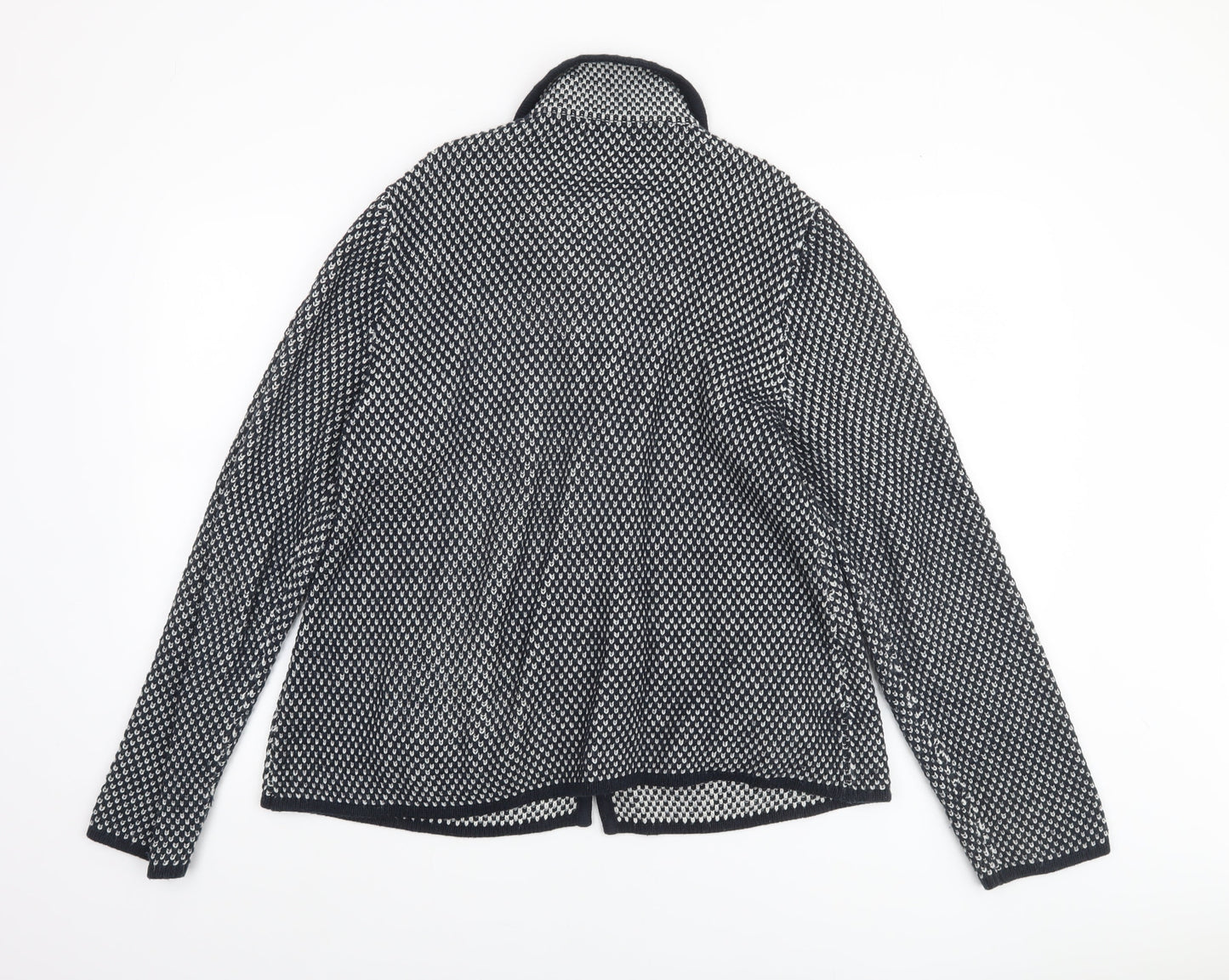 Papaya Women's Black Knit Collared Button Cardigan Size 16