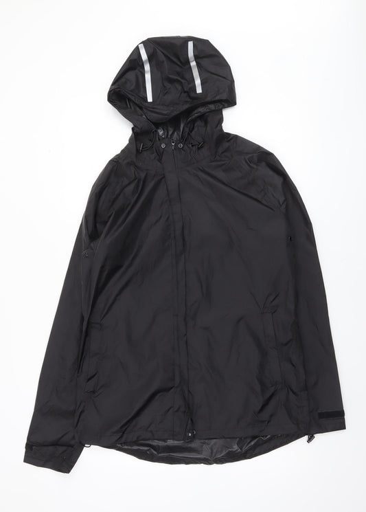 RockBros Men's Black S Waterproof Cycling Rain Jacket Hooded