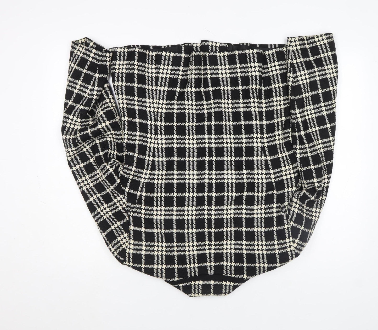 Jacques Vert Women's Black Check Wool Blend Blazer Size 14