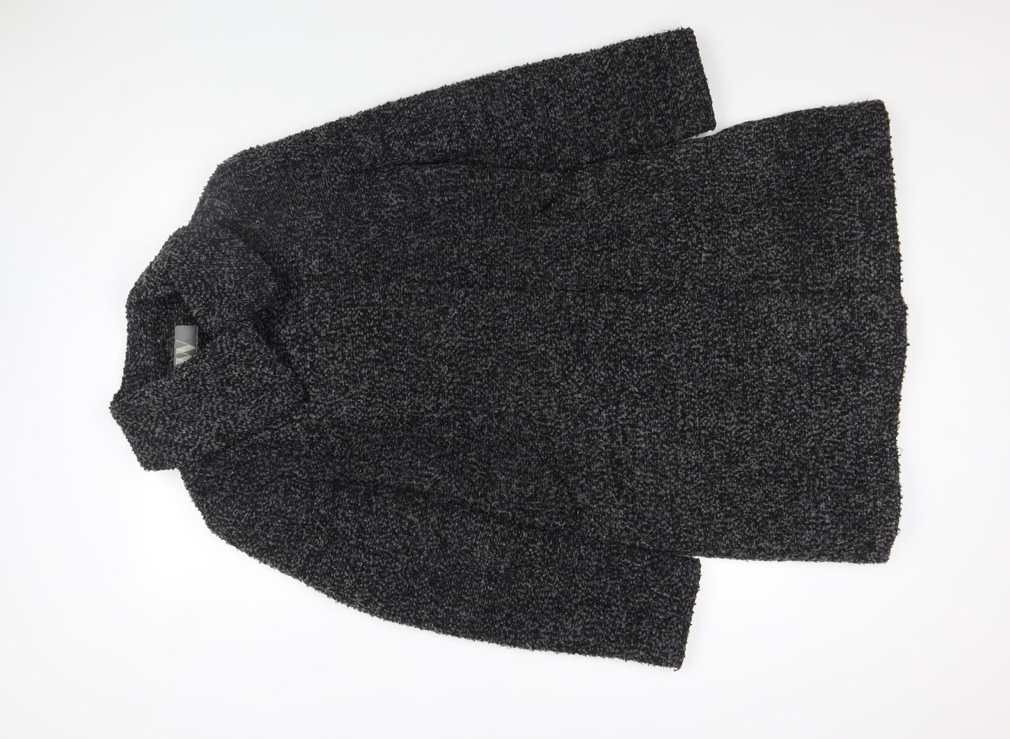 W Collection Women Grey Wool Blend Long Coatigan Size M