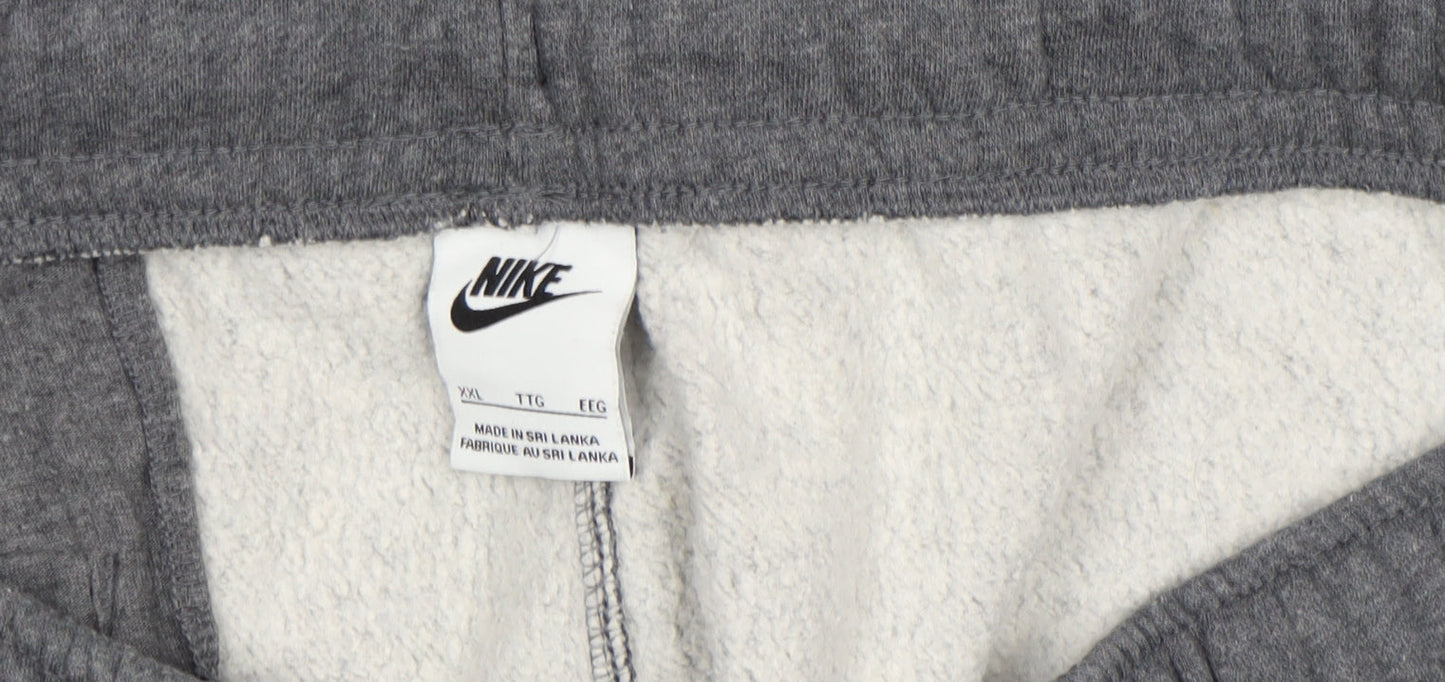 Nike Men's Grey 2XL Jogger Sweatpants Fleece Lined Tapered Fit