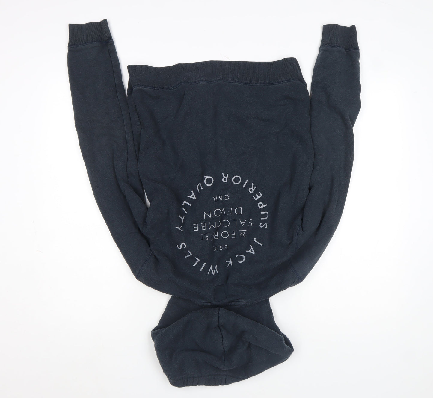 Womens UK 12 Regular Jack Wills Blue Pullover Hoodie