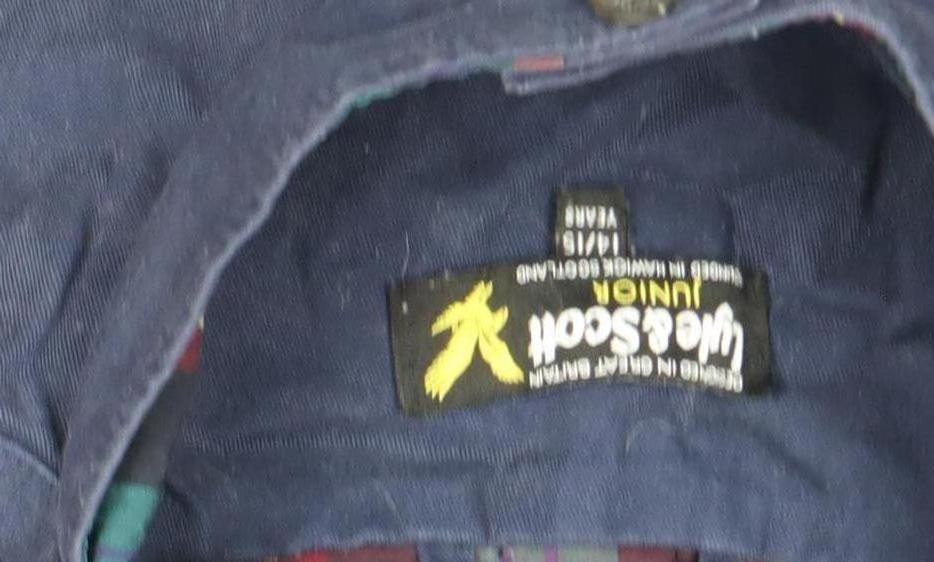 Lyle & Scott Boys Blue Bomber Jacket 14-15 Years Full Zip Cotton