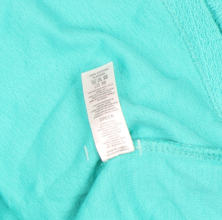 Gallery Women Green Short Sleeve Cotton Blazer Size S