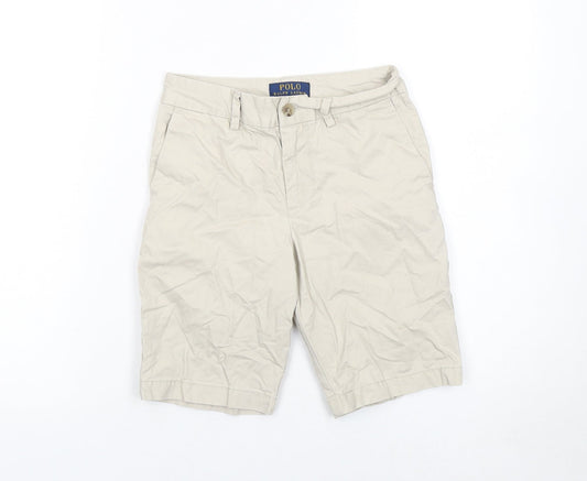 Polo Ralph Lauren Boys Beige Chino Shorts Size 8 Years Cotton Twill
