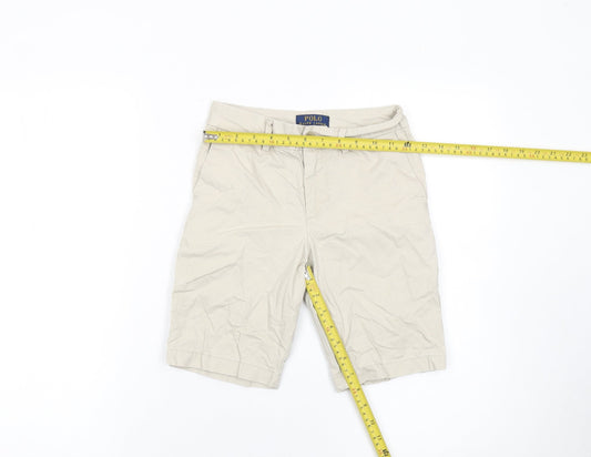 Polo Ralph Lauren Boys Beige Chino Shorts Size 8 Years Cotton Twill