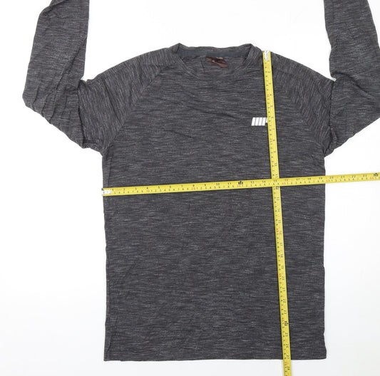 Myprotein Men's Grey Long Sleeve Athletic Gym Top Size S