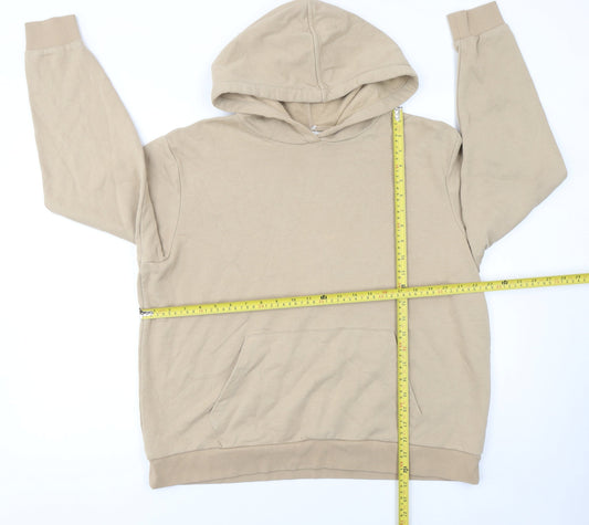 Marks and Spencer Women’s Beige Hoodie Large Cotton Blend Pullover