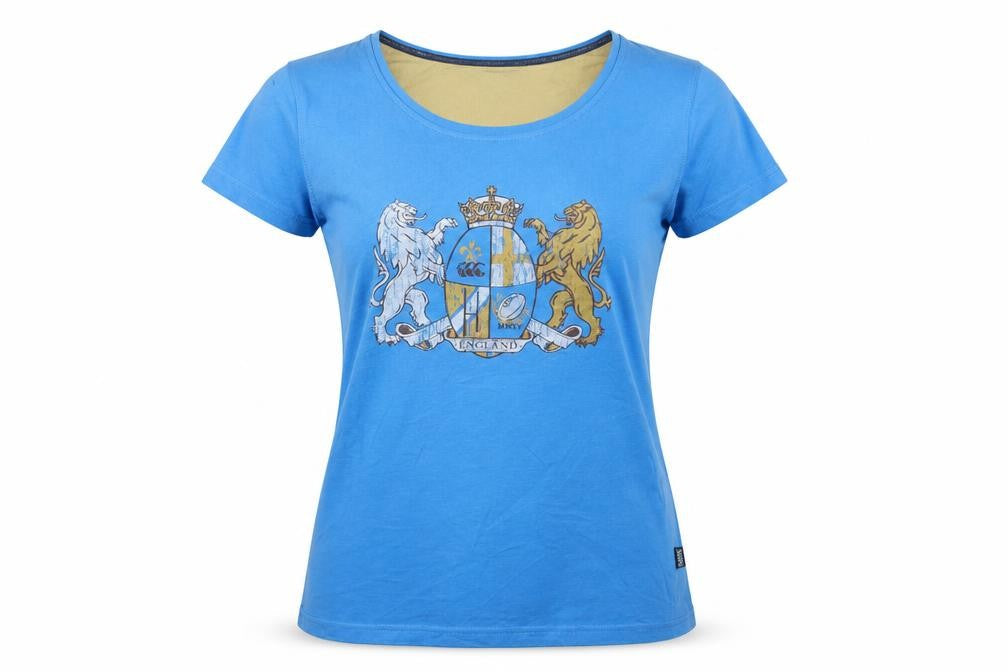 Canterbury Women's Blue Rugby World Cup 2015 Cotton T-Shirt Size 10