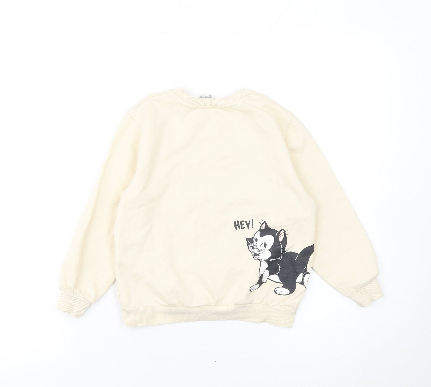 H&M Girls Beige Minnie Mouse Sweatshirt 4-6 Years Pullover Disney Print