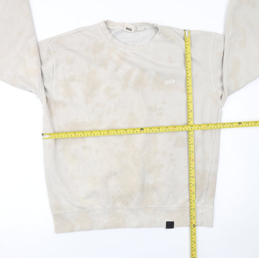 Pull & Bear Men’s Beige Crew Neck Sweatshirt Size M Regular Fit