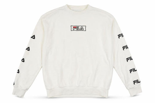 Mens UK L Regular FILA White Pullover Sweatshirt